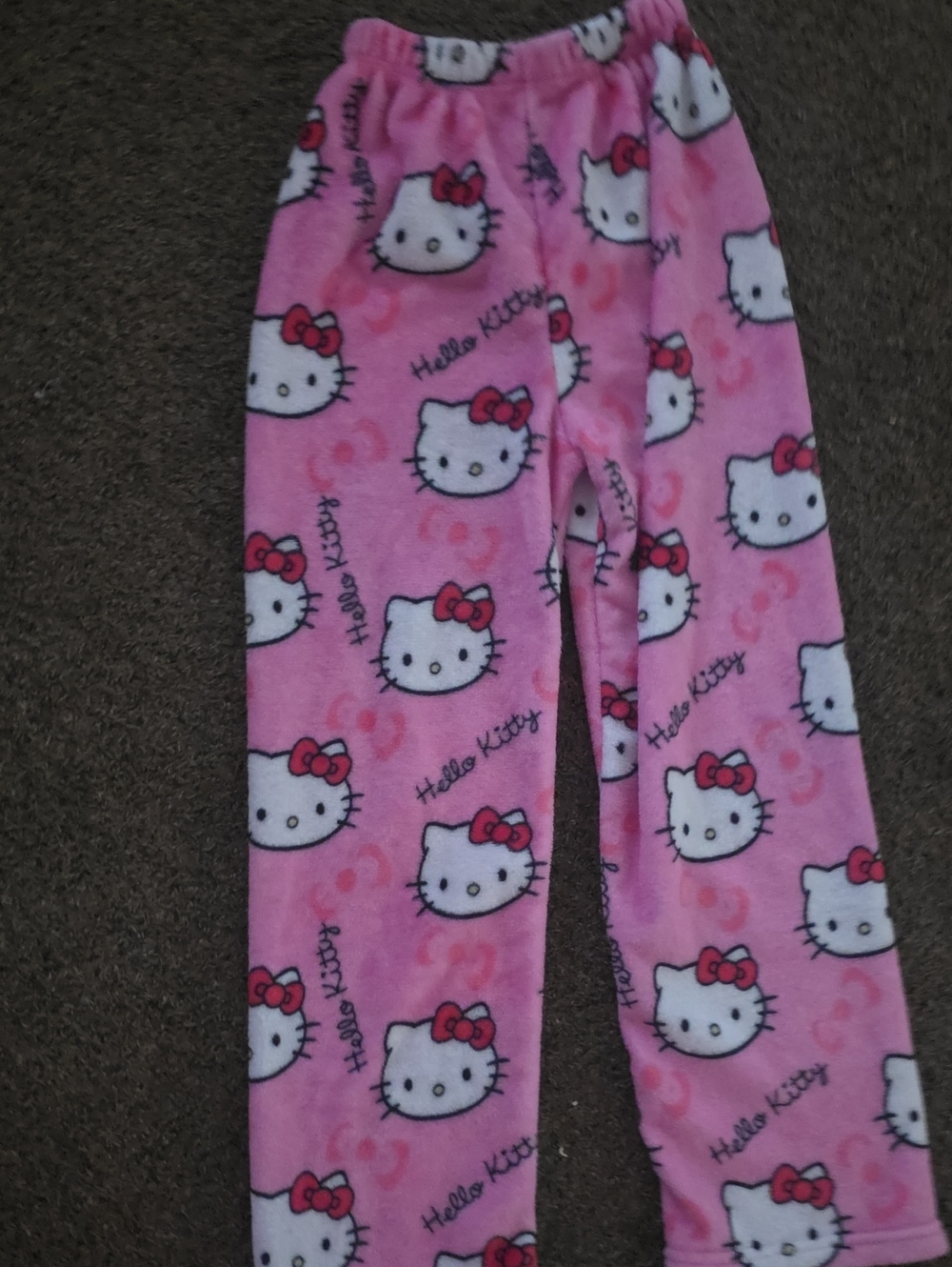 Hello Kitty Pink Fleece Kids Pajama Bottoms